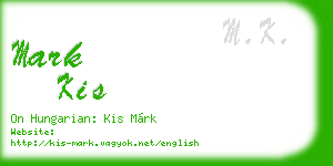 mark kis business card